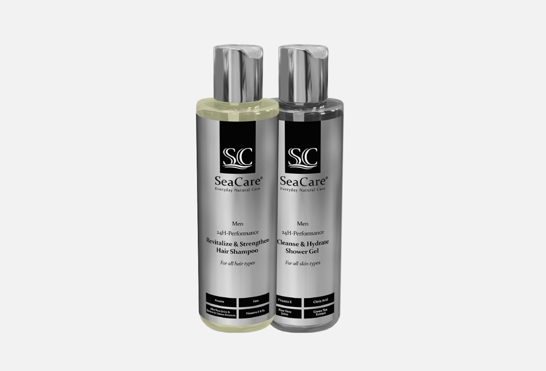 Изображение товара Подарочный набор SeaCare 24H-Performance №3 для мужчин гель и шампунь 200 мл