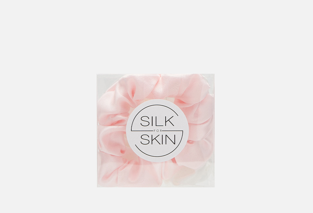 Набор шелковых резинок для волос SILK FOR SKIN White and pink 2 шт набор из трех резинок для волос valdore set of silk hair scrunchier