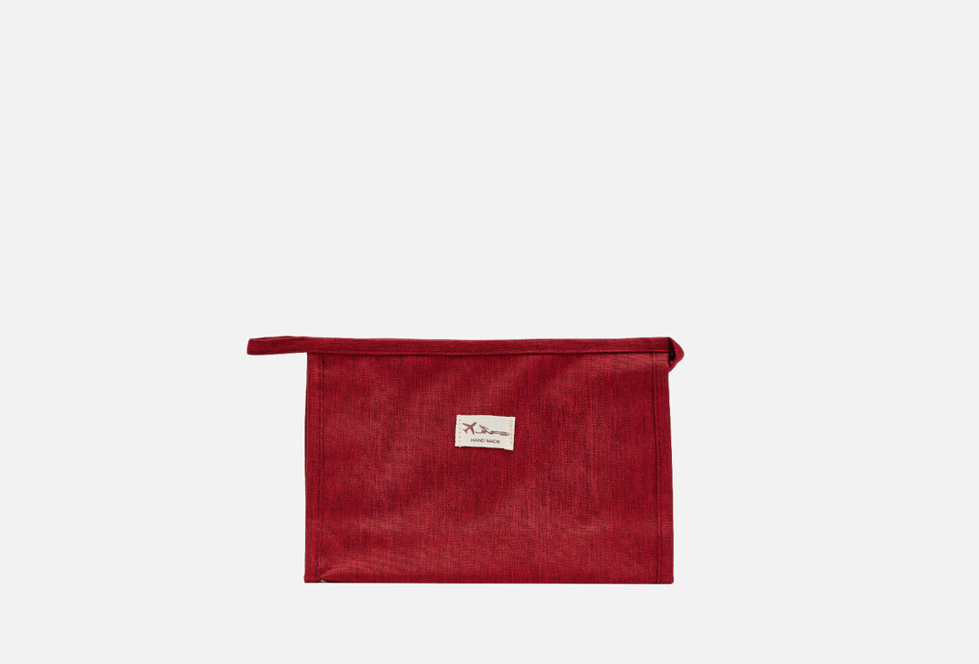 Изображение товара Косметичка EsDemiDa бордовая текстильная вместительная ручная работа