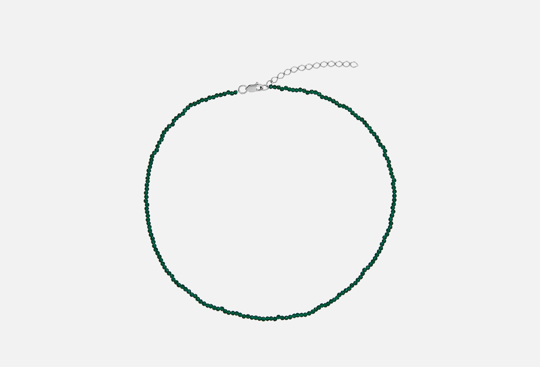 Изображение товара Чокер серебряный Tosya со вставками из синтетической шпинели зеленый