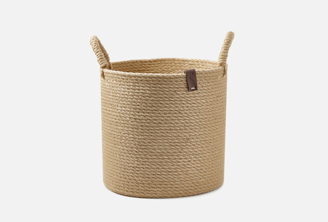 Изображение товара Плетеная корзина ПОЛЕ с ручками 25 см