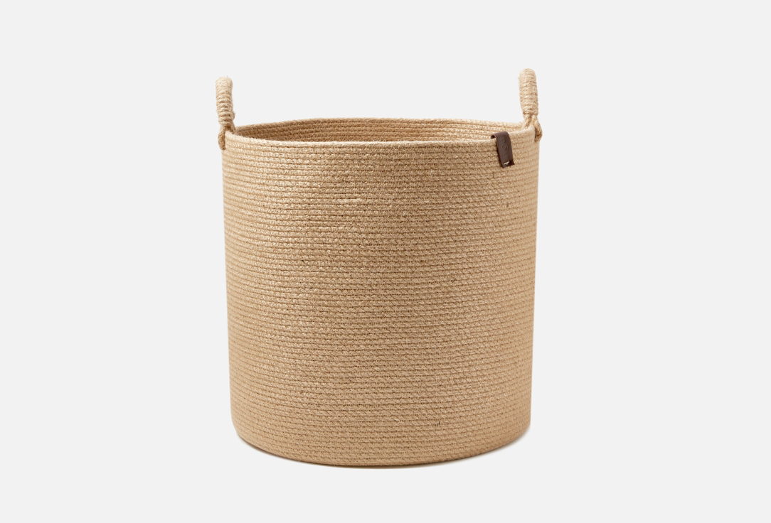 

Плетеная корзина ПОЛЕ, Бежевый, С ручками 40 см 1 шт