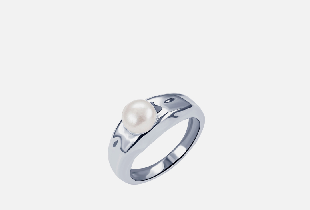 Кольцо серебряное MIE С натуральным жемчугом 19 мл серебряное кольцо с натуральным гранатом коллекция дуэт покрытие палладий размер 22