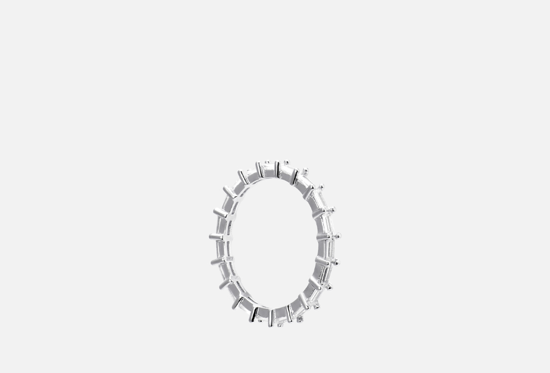Кольцо серебряное MIE С фианитами Baguette 18 мл кольцо серебряное mie базовое 18 размер
