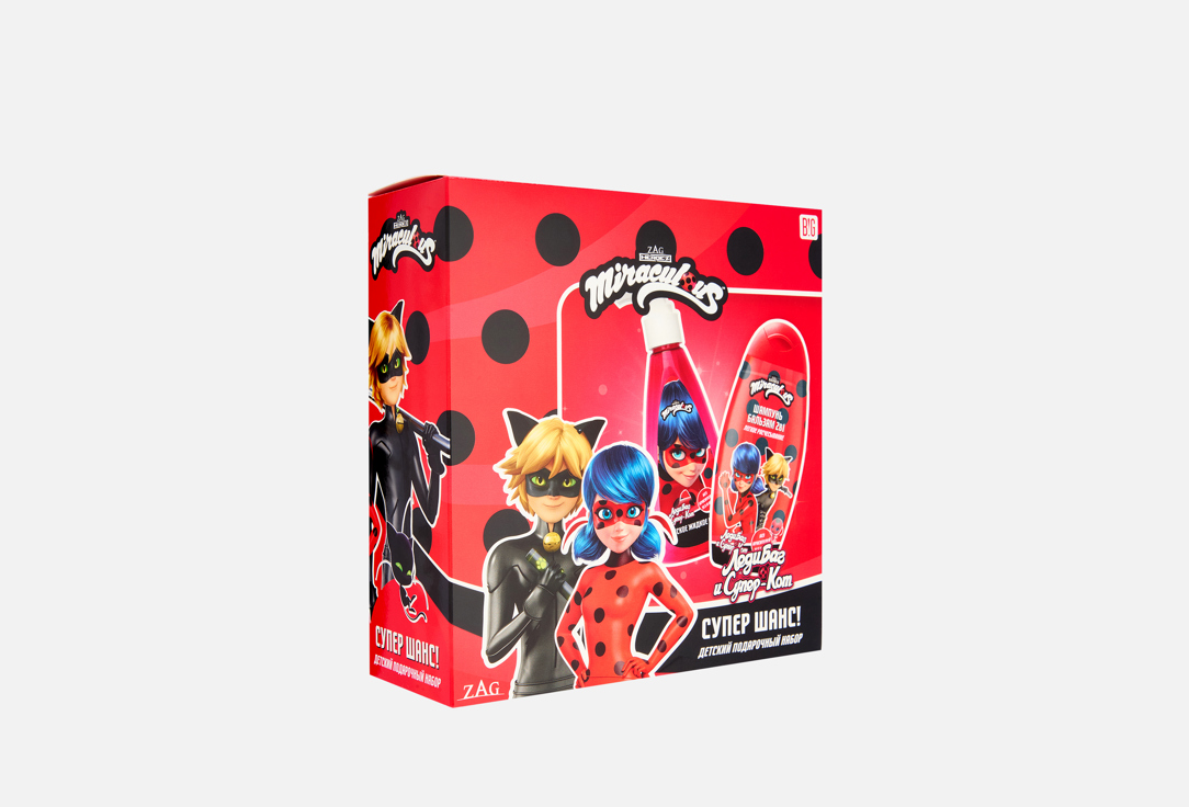 Изображение товара Подарочный набор Леди Баг и Супер Кот с шампунем и мылом 2в1 для детей 300 мл и 200 мл