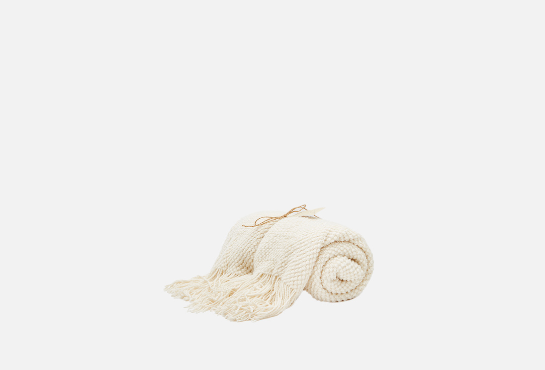 Плед Towels by Shirokova На осень молочный  