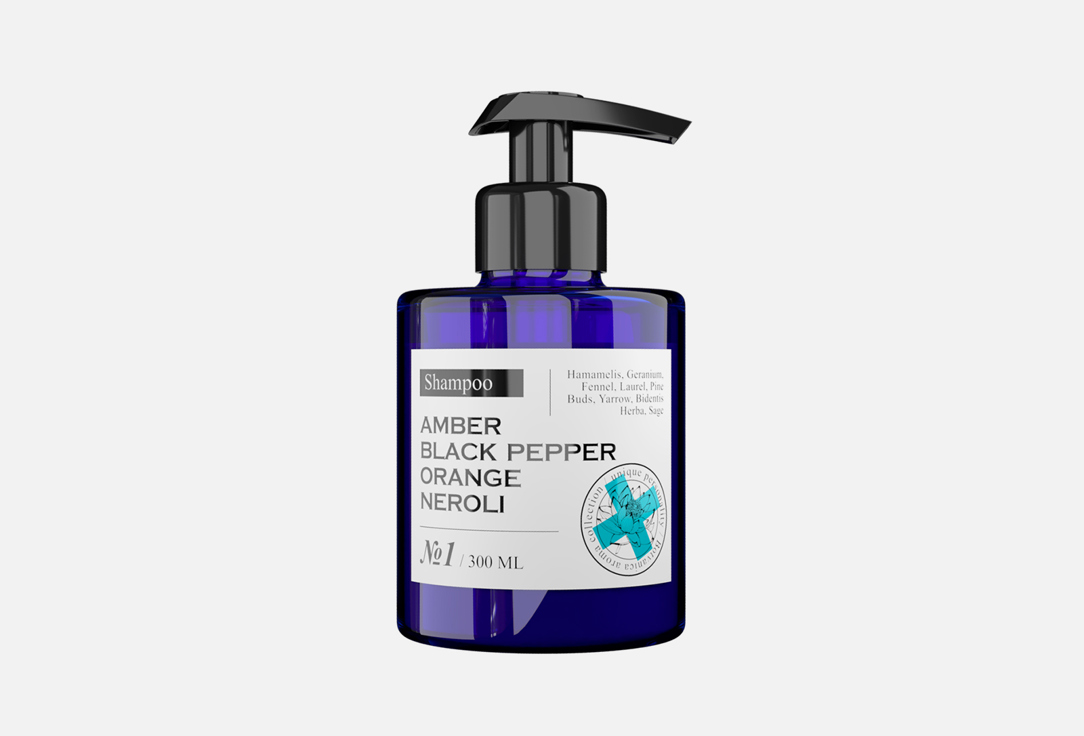 Парфюмированный шампунь для волос №1 MANIAC GOURMET Amber, black pepper, orange, neroli 300 мл
