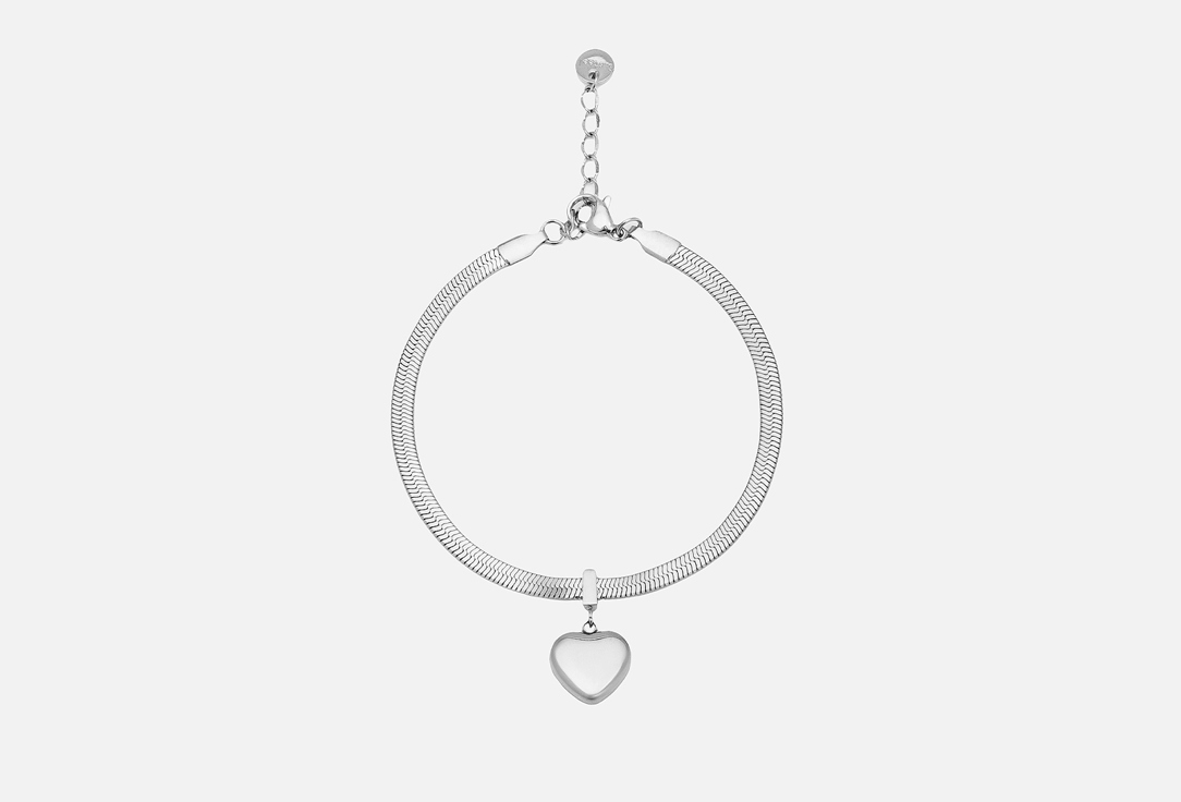 

Браслет-жгут ATTRIBUTE SHOP, С сердцем серебристый 1 шт