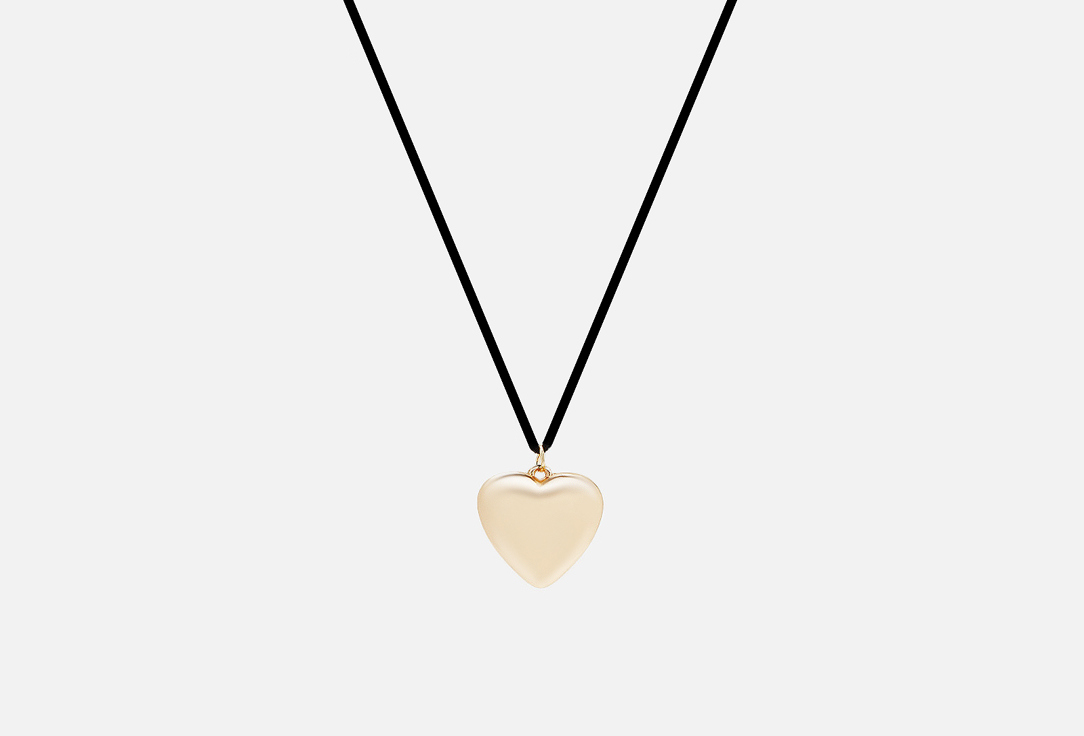 Изображение товара Сердце на бархатном шнурке Attribute Shop золотистое