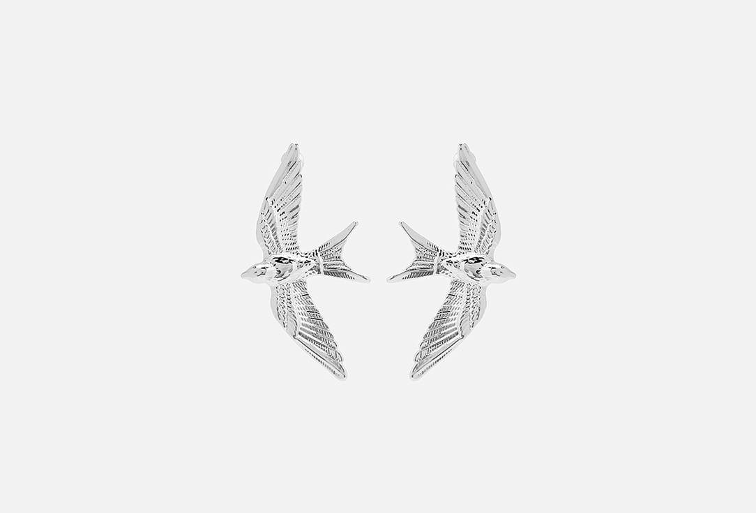 

Серьги Птица ATTRIBUTE SHOP, Серебристые 2 шт