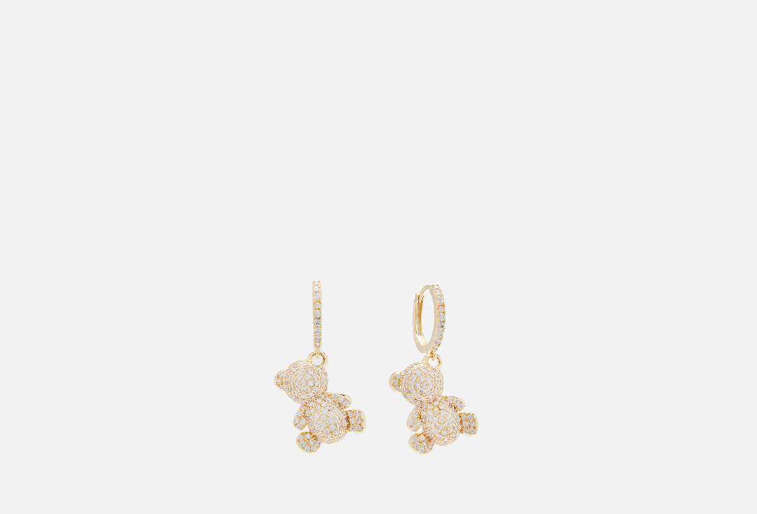 серьги attribute shop silver pearl earrings 2 шт Серьги Мишки ATTRIBUTE SHOP Золотистые 2 мл