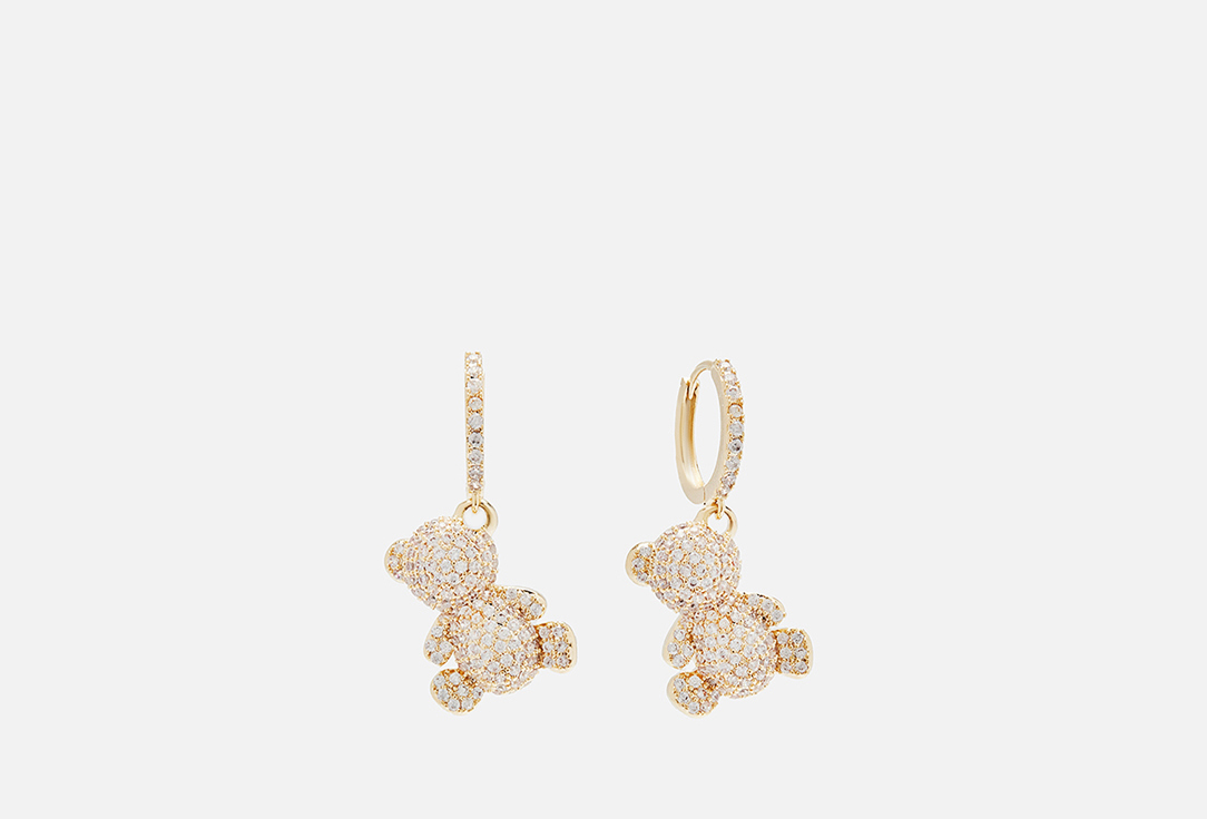 

Серьги Мишки ATTRIBUTE SHOP, Золотистые 2 мл