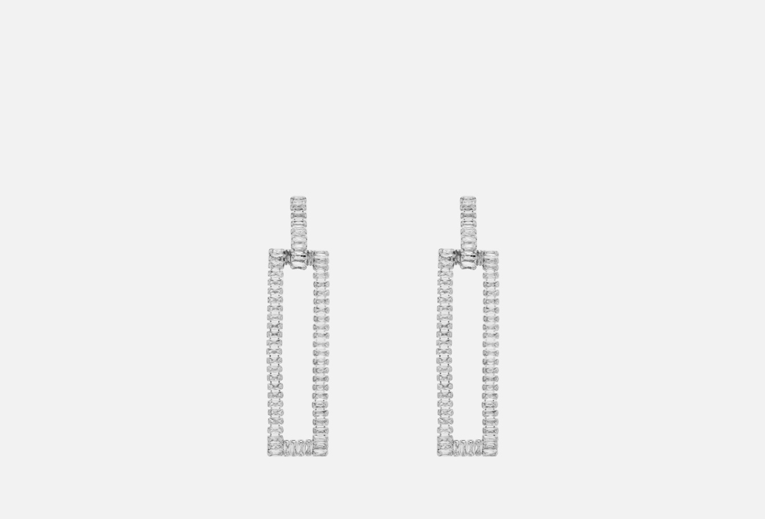 

Серьги-прямоугольники ATTRIBUTE SHOP, Цирконы 2 шт