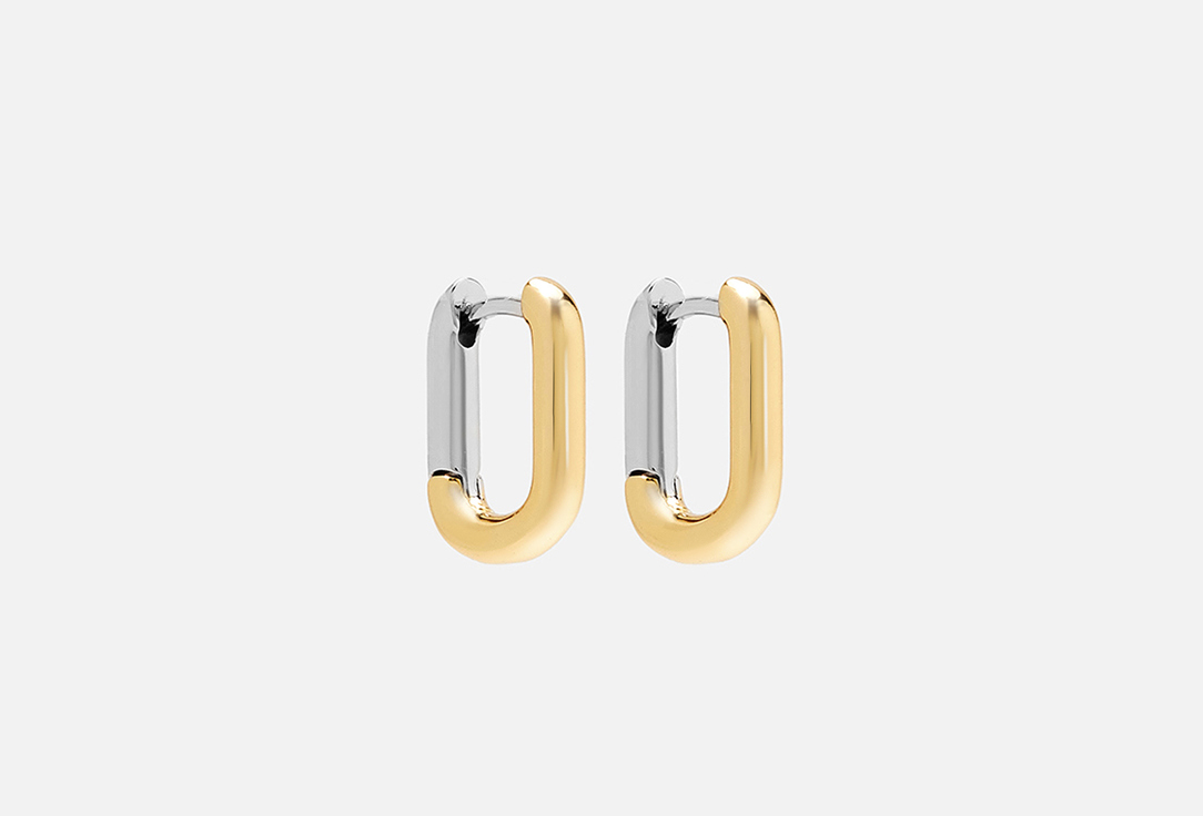 Изображение товара Серьги конго Attribute Shop прямоугольные биколор