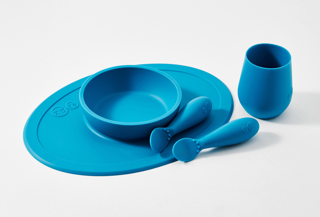 Набор детской посуды ezpz First Food Set blue 