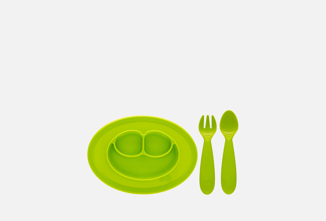 Набор посуды для малышей EZPZ Mini Feeding Set (lime) 3 шт