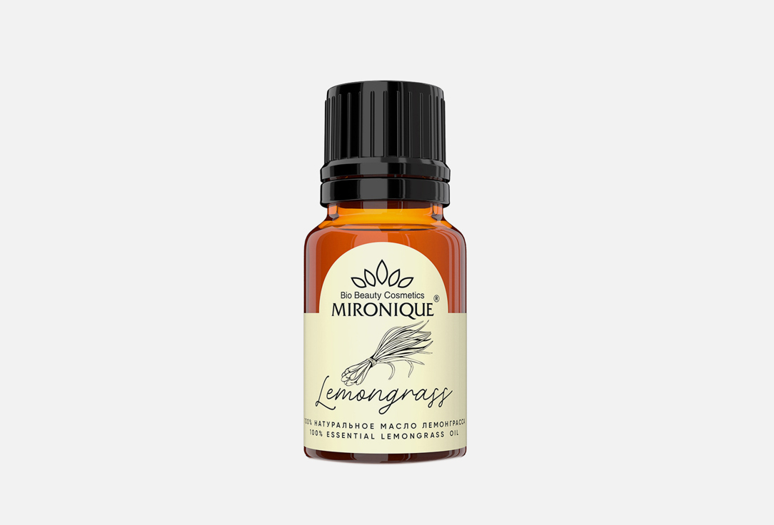 Эфирное масло MIRONIQUE 100% essential lemongrass oil 10 мл эфирное масло mironique 100% essential thuja oil 10 мл
