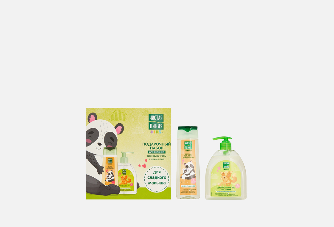 Изображение товара ПОДАРОЧНЫЙ НАБОР: ДЛЯ КУПАНИЯ шампунь-гель + гель-пена Чистая Линия ДЛЯ КУПАНИЯ