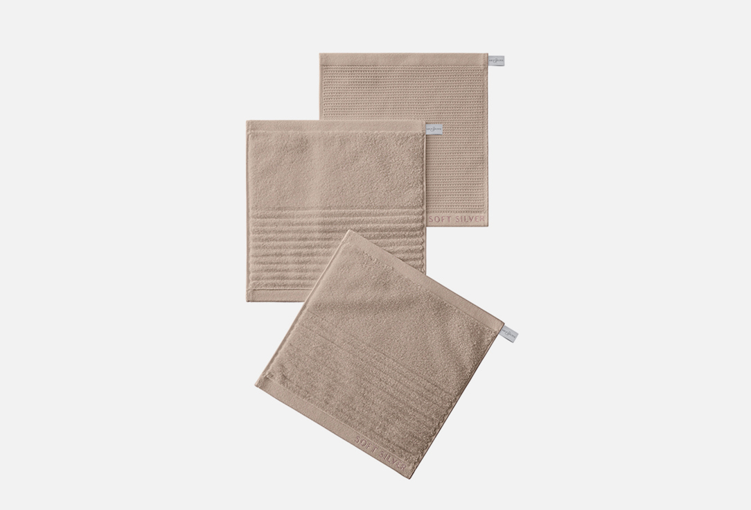 Изображение товара Набор Полотенец Soft Silver Песчаный берег 30х30