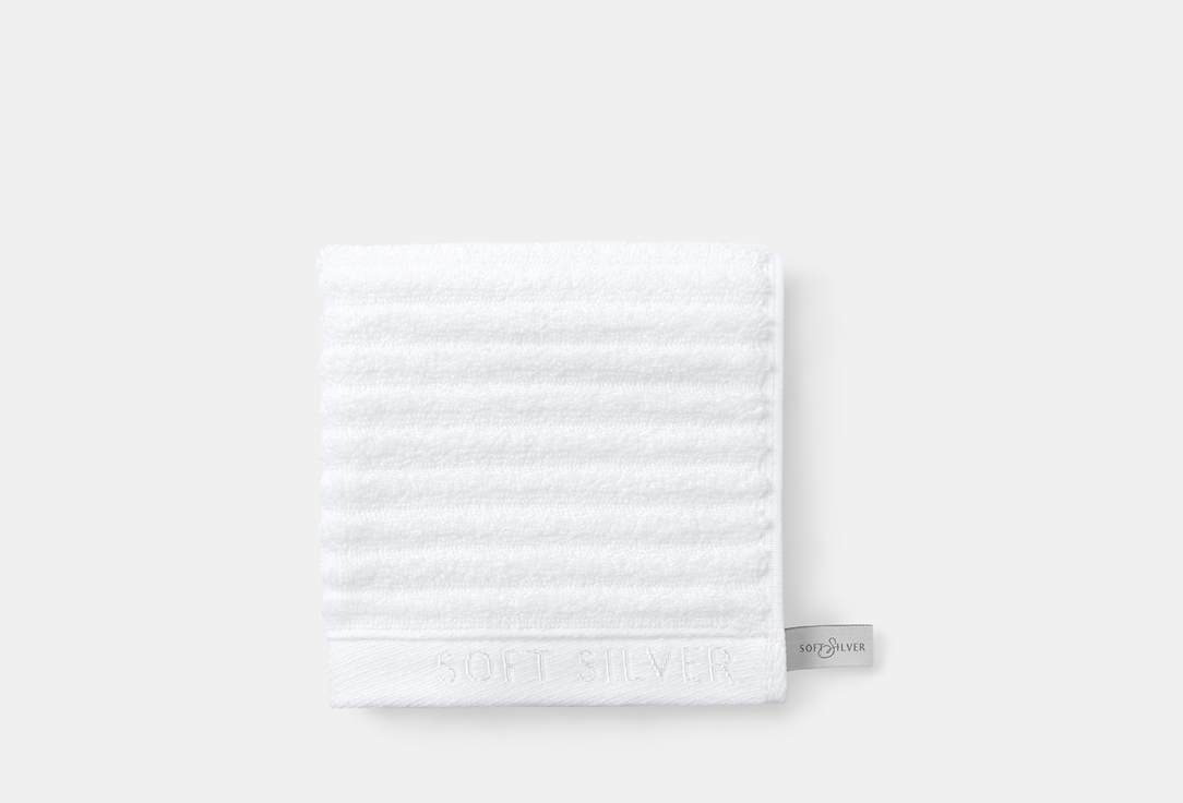 Изображение товара Махровое полотенце для лица Soft Silver Альпийский снег 30х30 антибактериальное