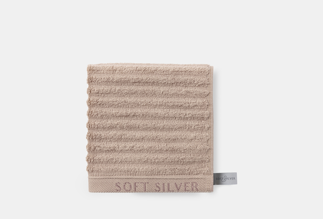 Изображение товара Махровое полотенце Soft Silver 30x30 для лица антибактериальное из хлопка