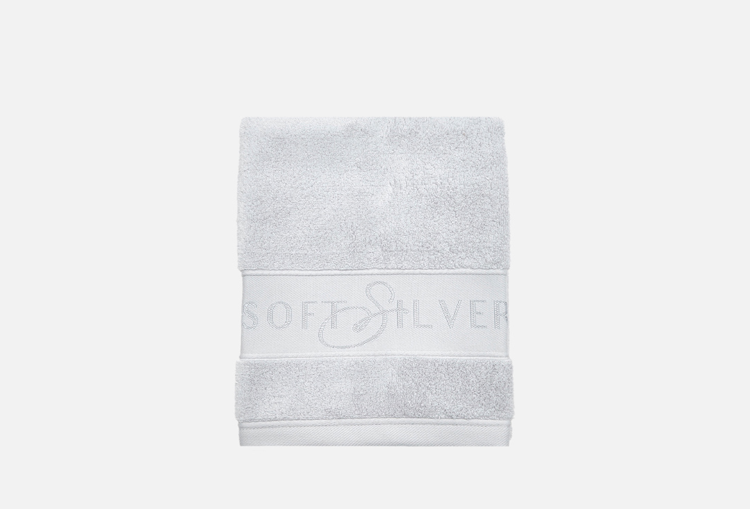 полотенце soft silver антибактериальное махровое полотенце универсальное 50х90 см цвет благородное серебро серый Полотенце махровое SOFT SILVER Благородное серебро 50х90 1 шт