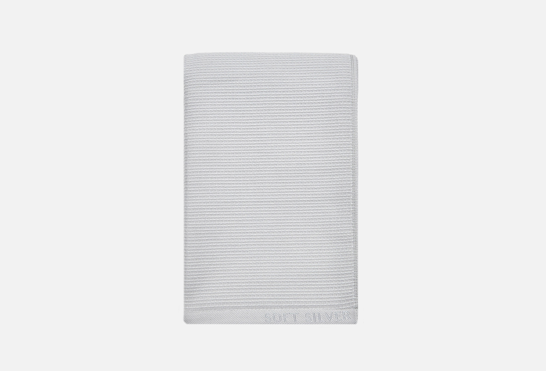 полотенце soft silver антибактериальное махровое полотенце универсальное 50х90 см цвет благородное серебро серый Полотенце махровое SOFT SILVER Благородное серебро 65х140 1 шт