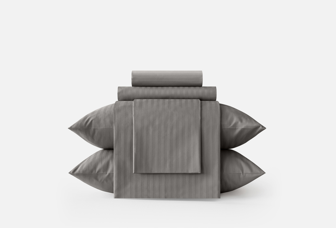 Комплект постельного белья VEROSSA Stripe, Gray, евро евро мл