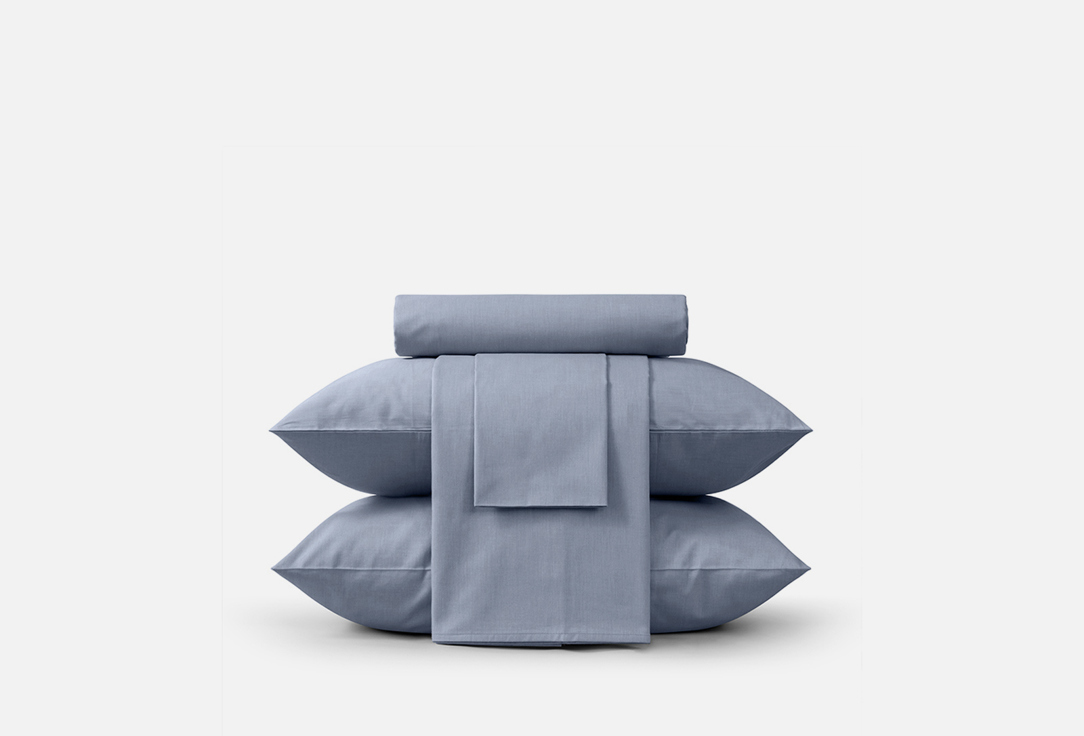 Изображение товара Комплект постельного белья Verossa Melange Indigo, Семейный