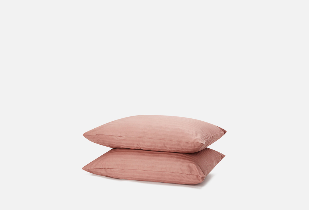 цена Комплект наволочек VEROSSA Stripe Ash, розовый, 50х70