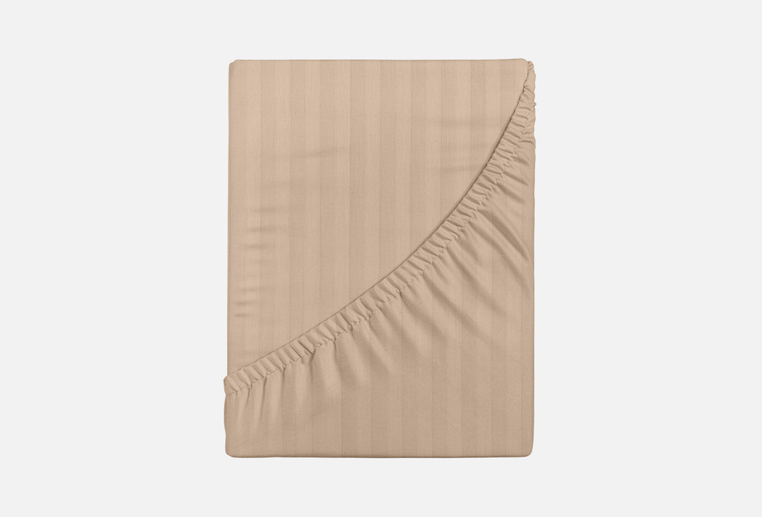 Изображение товара Простыня На Резинке Verossa Stripe Bronze, бежевый, двуспальная