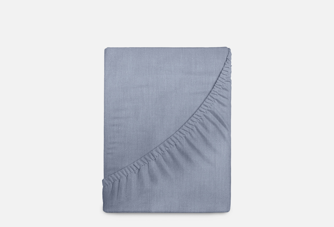 Изображение товара Простыня На Резинке Verossa Melange Indigo, серый, 140х200 см