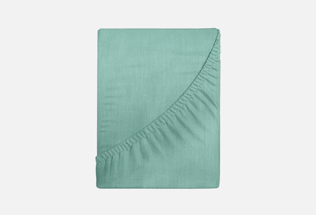 Изображение товара Простыня На Резинке Verossa Melange Emerald, зеленый, полутораспальная