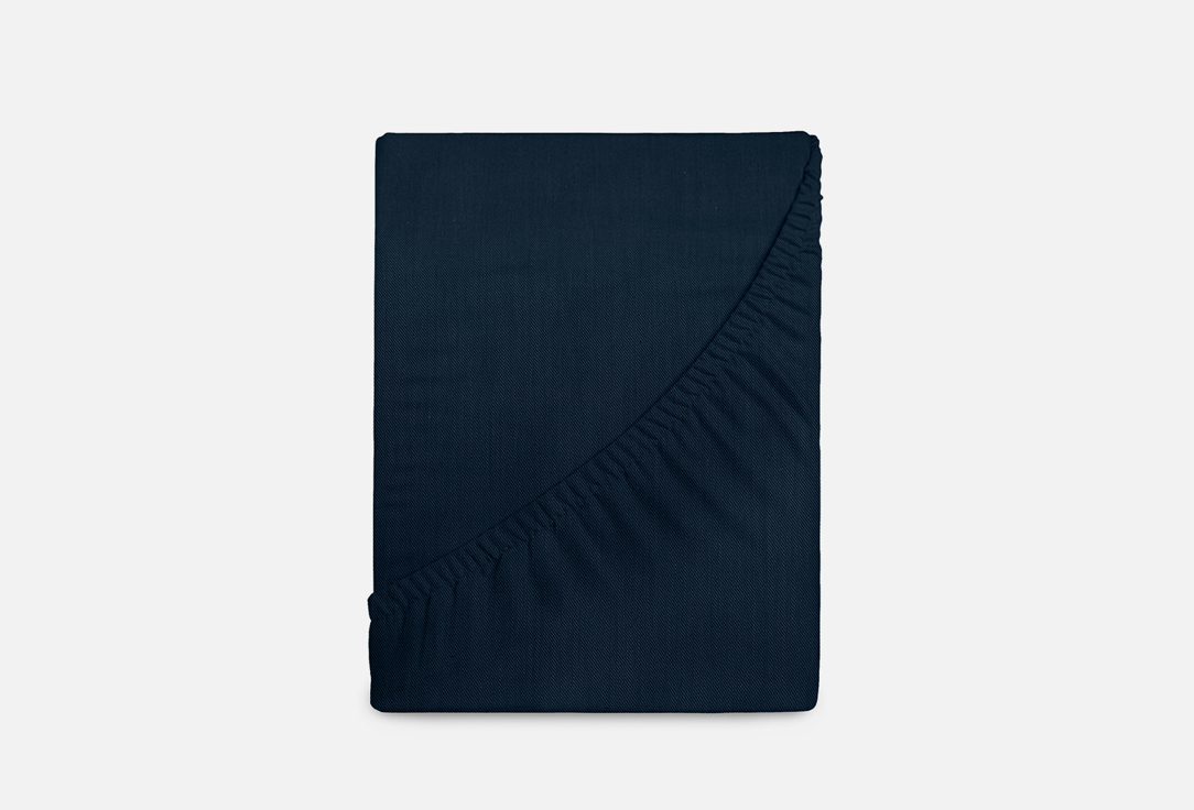 Изображение товара Простыня на резинке Verossa Twilight blue 180х200 см хлопок сатин премиум