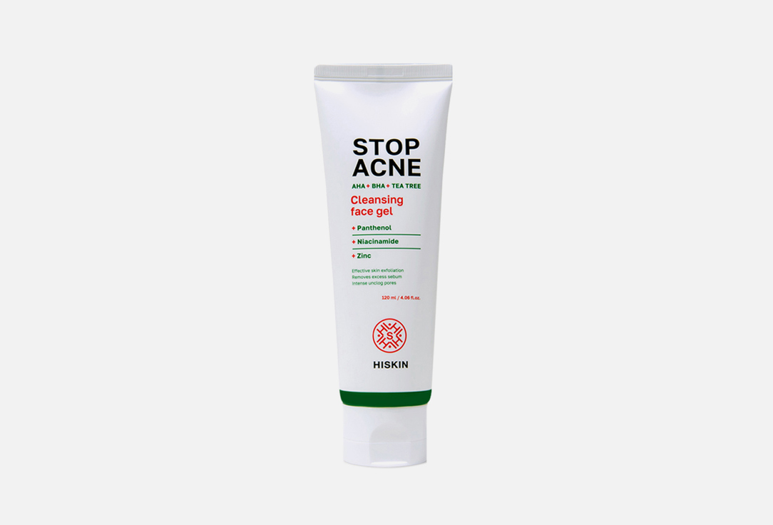 

Гель для умывания HISKIN, AHA + BHA + TEA TREE STOP ACNE 120 мл