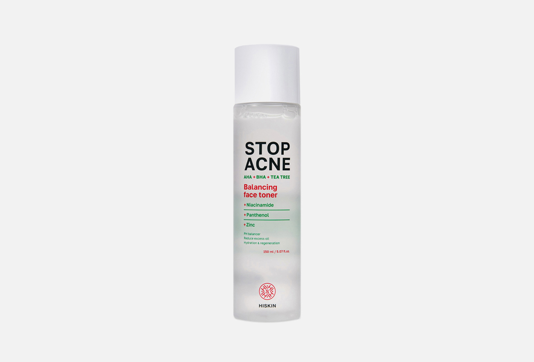 

Тонер для лица HISKIN, AHA + BHA + TEA TREE STOP ACNE 150 мл