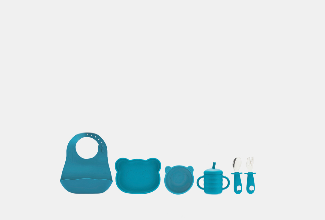 

Набор посуды для кормления PLAY KID, 2 панды 7 шт