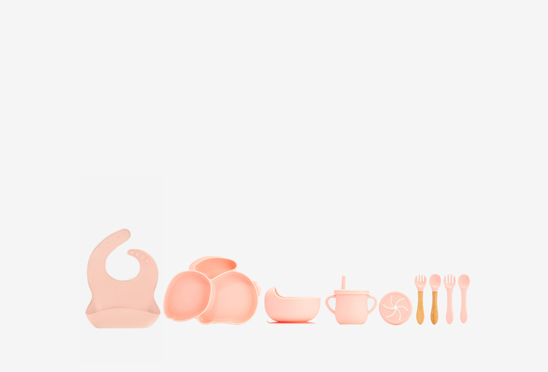 Набор посуды для кормления PLAY KID Зайчик 1 шт набор посуды для кормления play kid мишка розовый кол во 1 шт