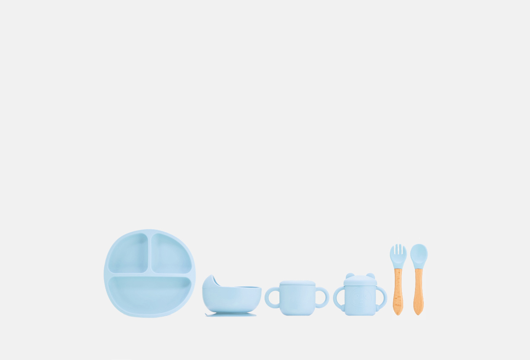 Набор посуды для кормления PLAY KID Панда 1 шт набор посуды для кормления play kid мишка голубой кол во 1 шт