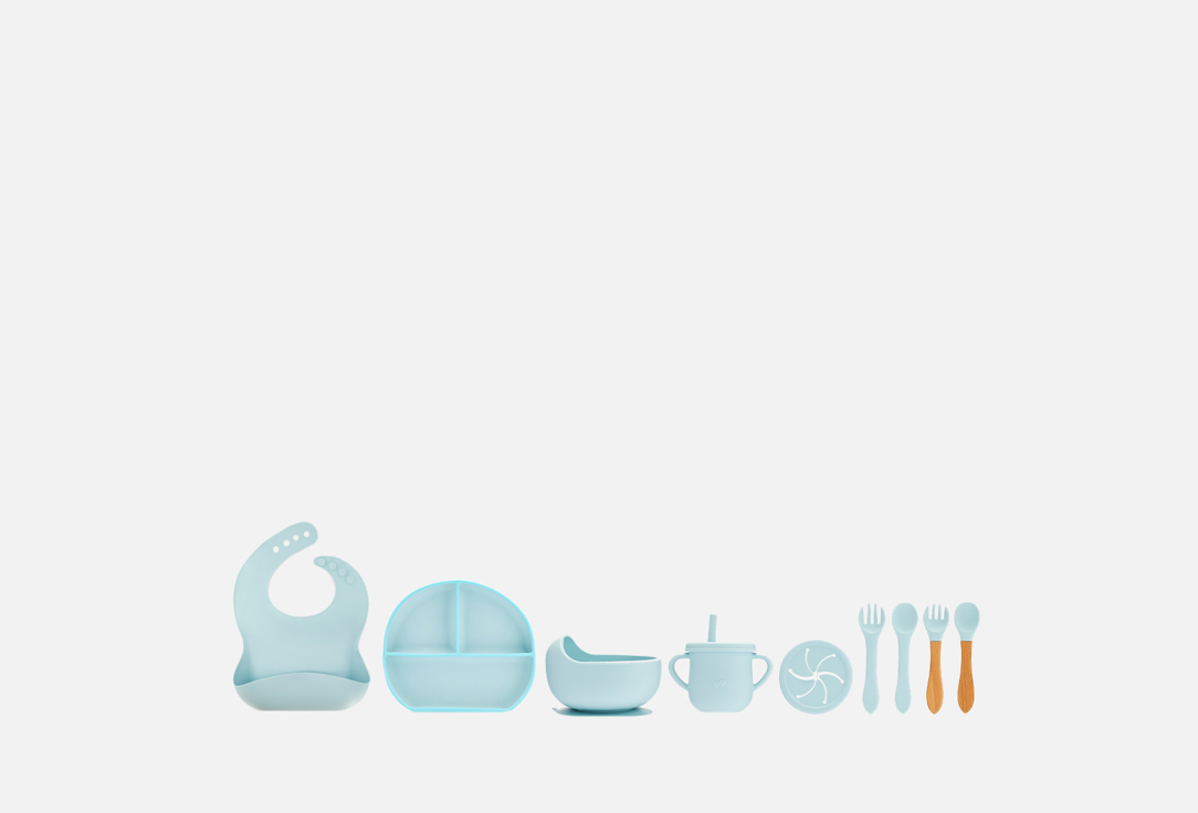 Набор посуды для кормления PLAY KID Кант 11 шт набор посуды для кормления play kid мишка голубой кол во 1 шт