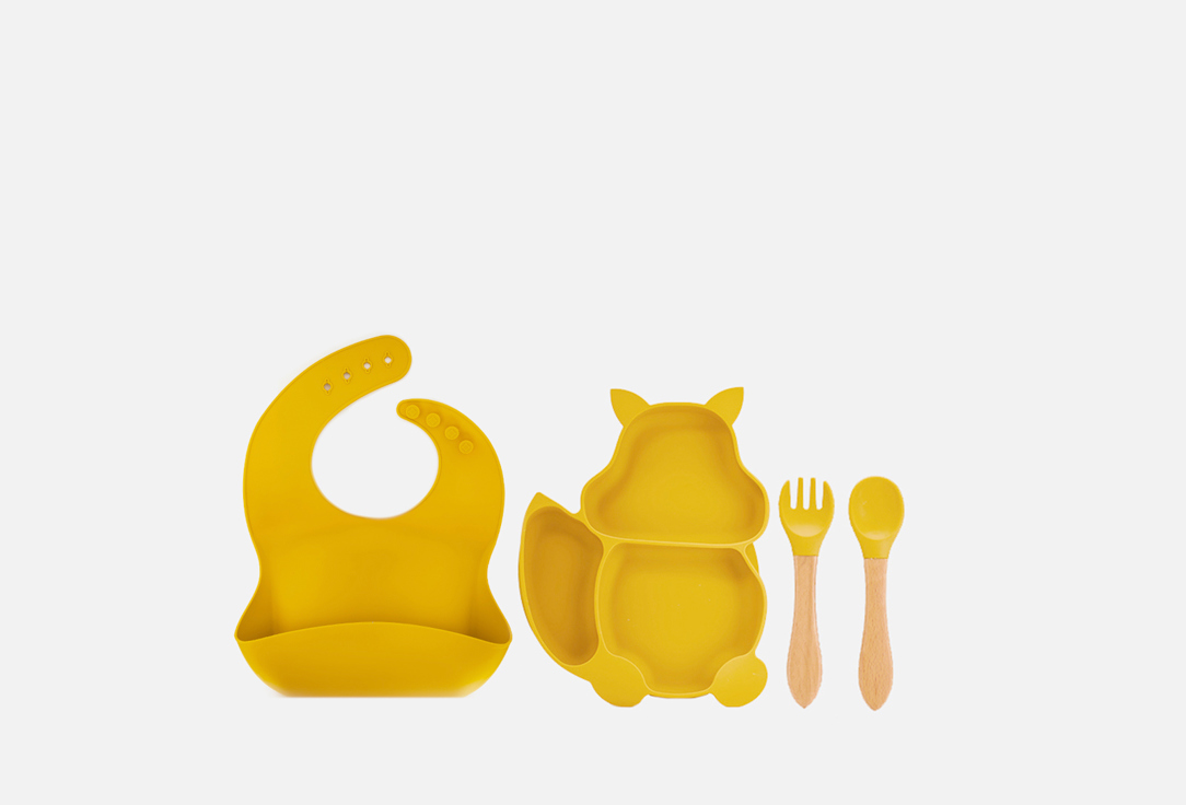 

Набор посуды для кормления PLAY KID, Белка 4 шт