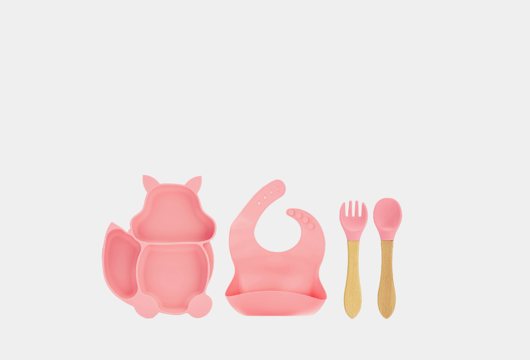 

Набор посуды для кормления PLAY KID, Белка 4 шт