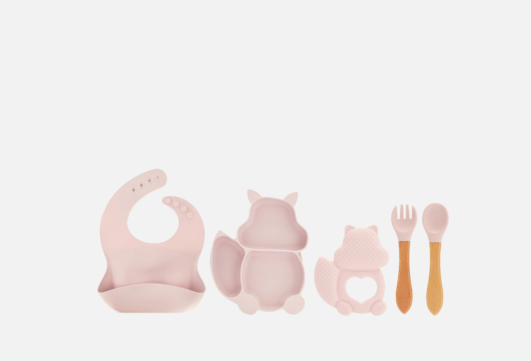 

Набор посуды для кормления PLAY KID, Белка 5 шт