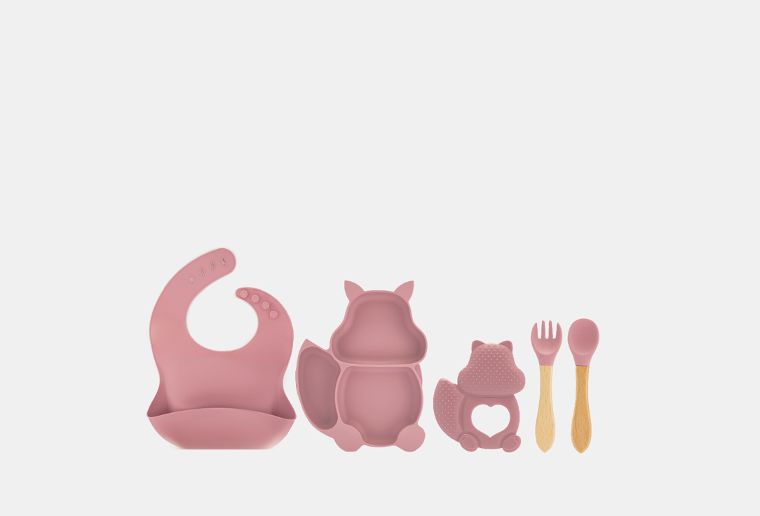Набор посуды для кормления PLAY KID Белка 1 шт детская футболка белка белочка 140 темно розовый