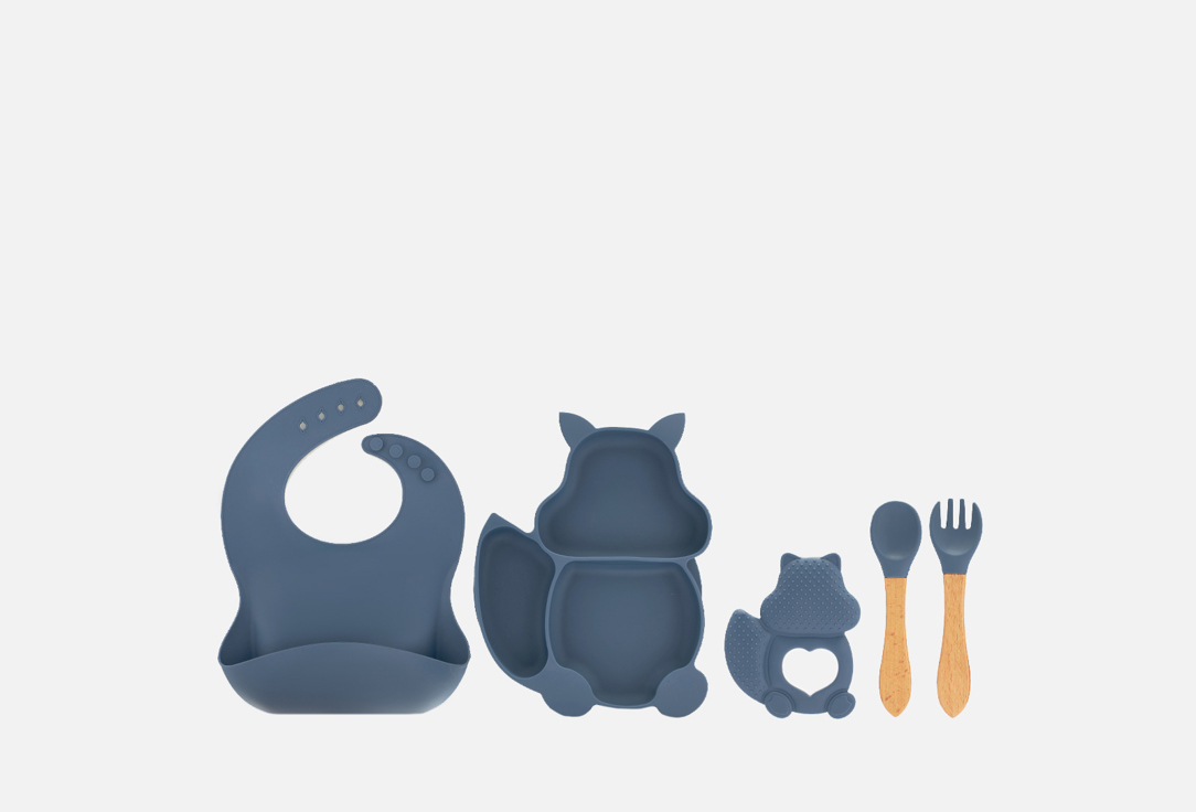 

Набор посуды для кормления PLAY KID, Белка 5 шт