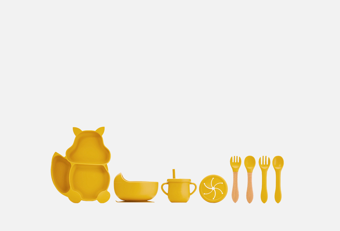 

Набор посуды для кормления PLAY KID, Белка 10 шт