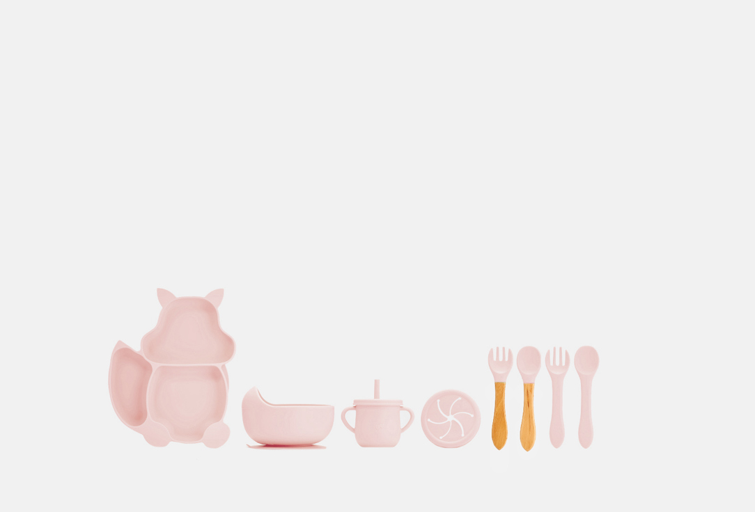 

Набор посуды для кормления PLAY KID, Белка 10 шт