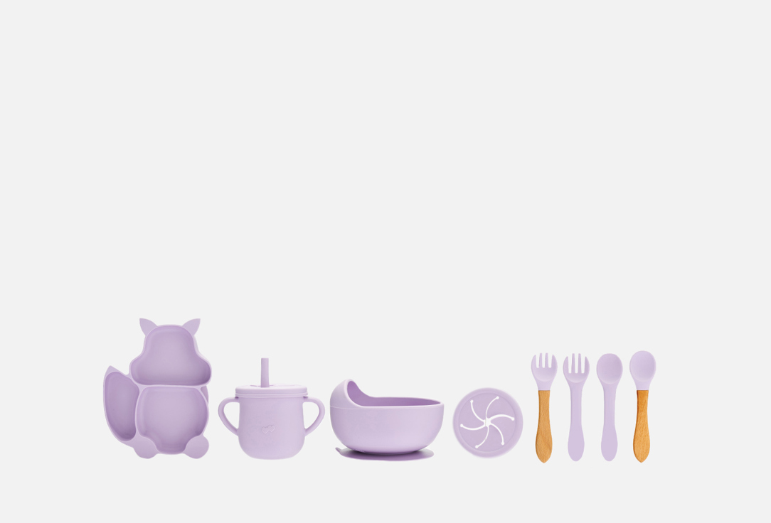 

Набор посуды для кормления PLAY KID, Белка 10 шт