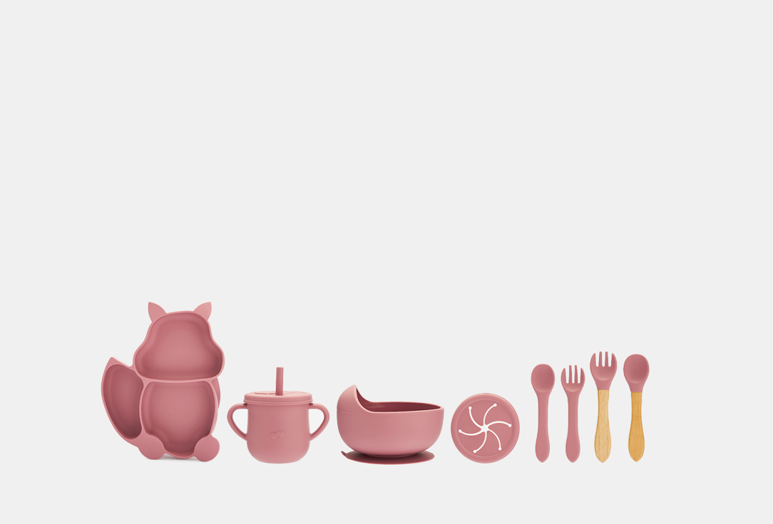 

Набор посуды для кормления PLAY KID, Белка 10 шт