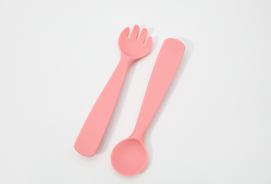Набор посуды для кормления Play Kid Котики розовый
